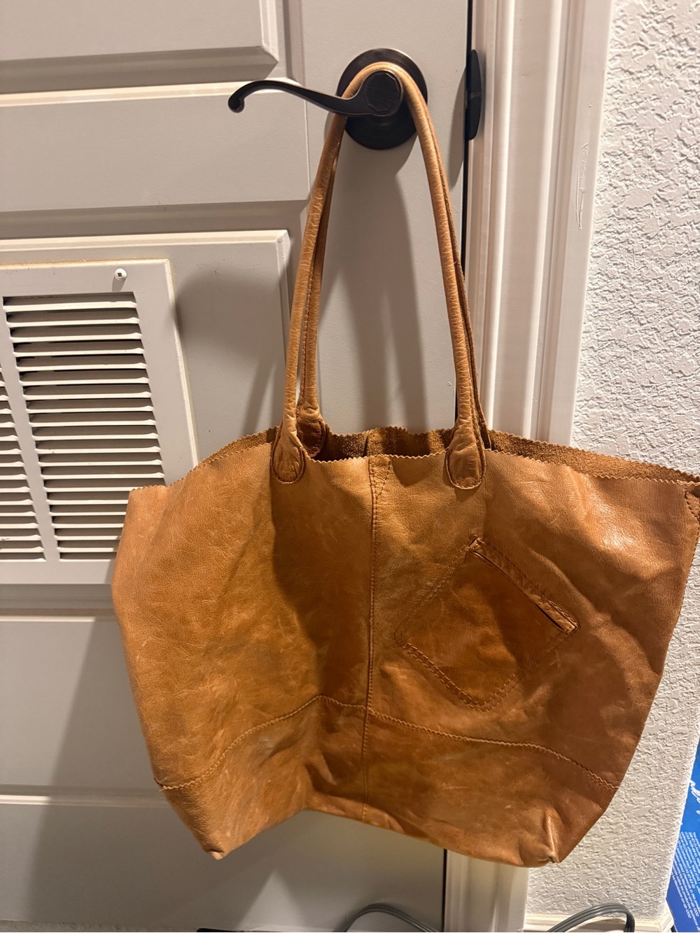 Hobo The Original Renegade Caramel Large Leather Suede Shoulder Tote Bag